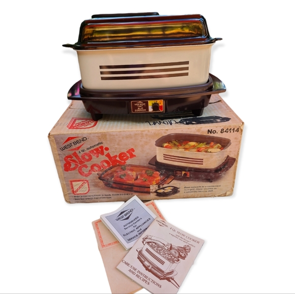 West Bend Kitchen Vintage 98s Never Used West Bend 4 Qt Model No 84114 Slow Cooker Poshmark